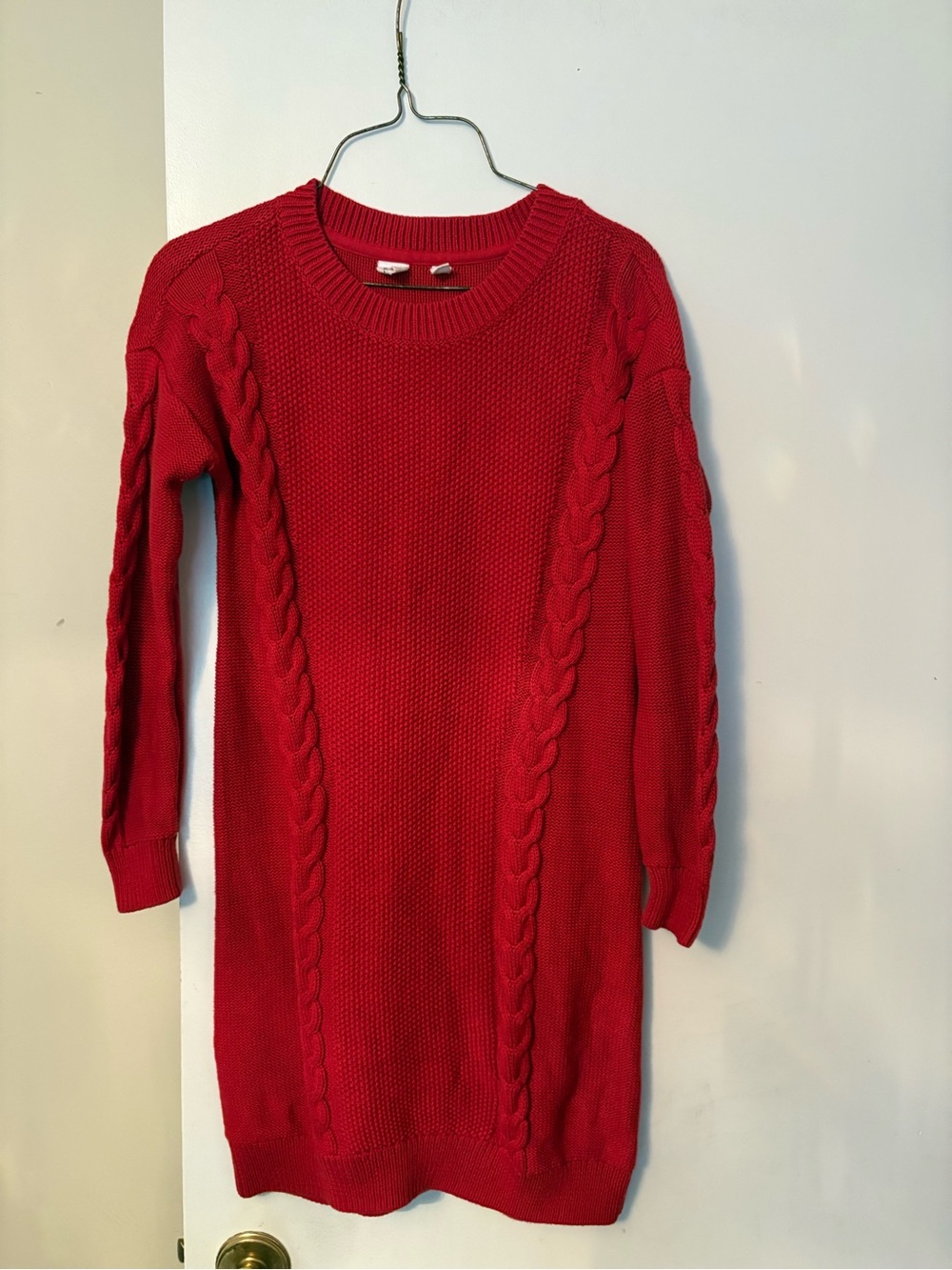 GAP Kids Red Cable Knit Sweater Dress - Size Large (10)